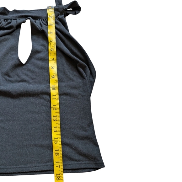 Amanda Uprichard Halter Top Women Med Y2K Whimsigoth Indie Boho Backless Black - Picture 9 of 9